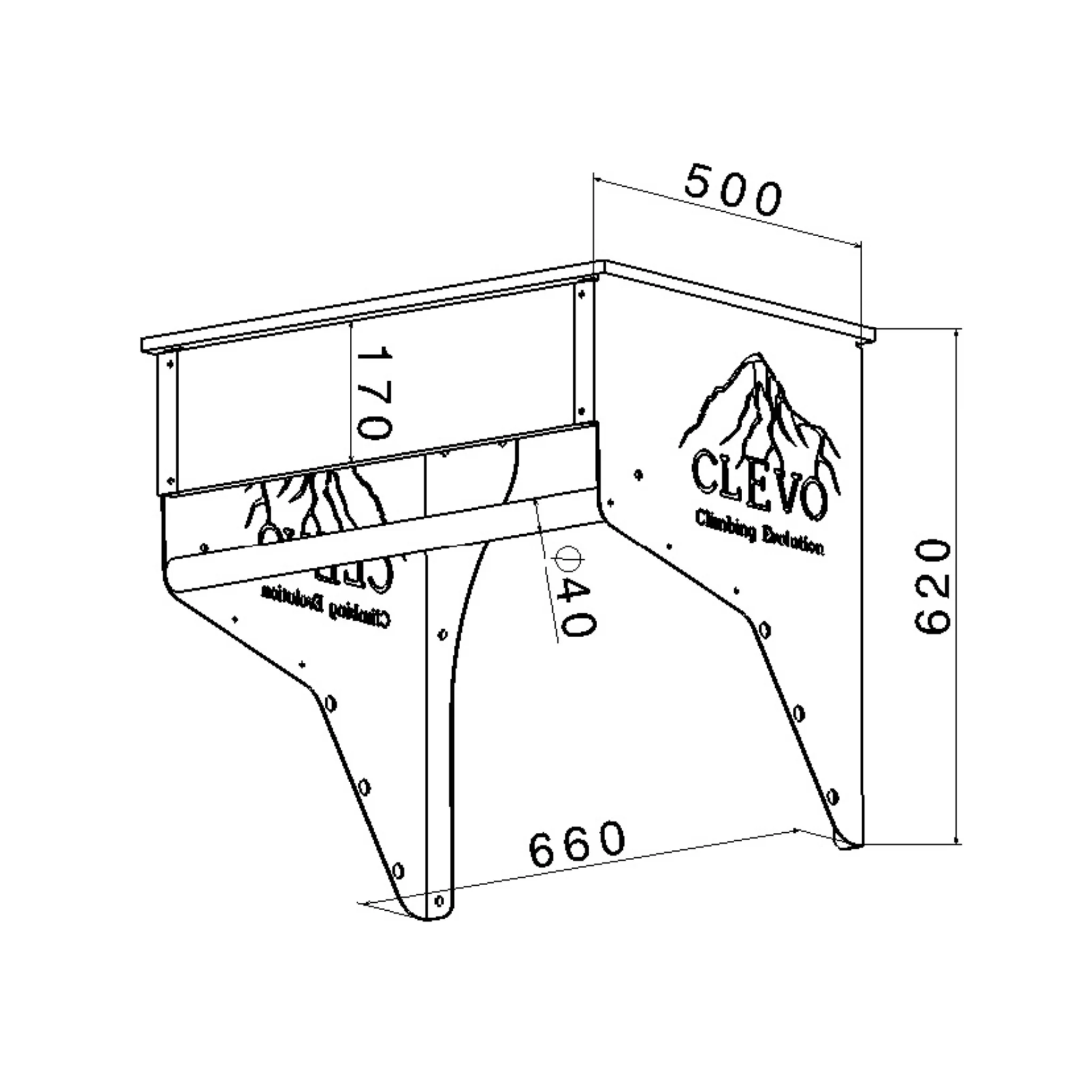 CLEVO WALL: Kletterwand für Zuhause, Wandbefestigung für Hangboard, Campusleisten, Kletterzubehör - Image 12